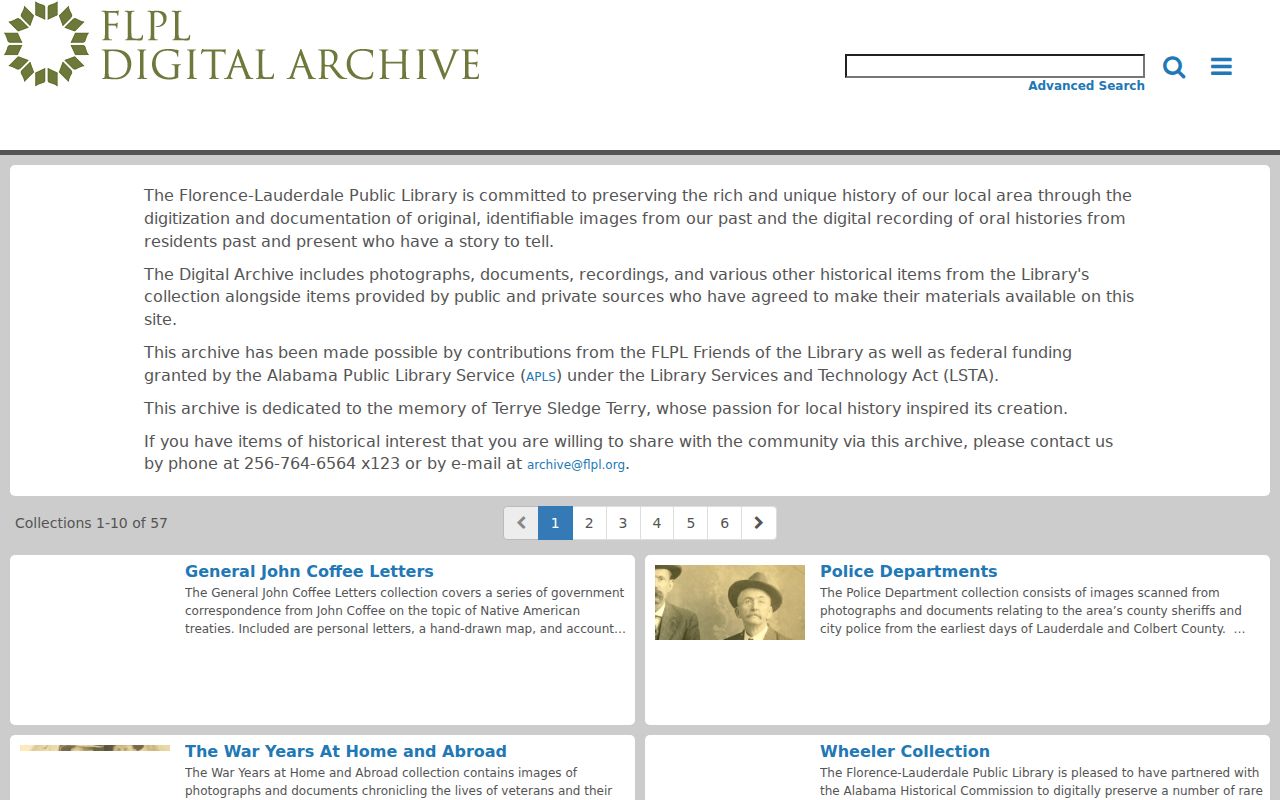 FLPL digital archive for Florence city directory research