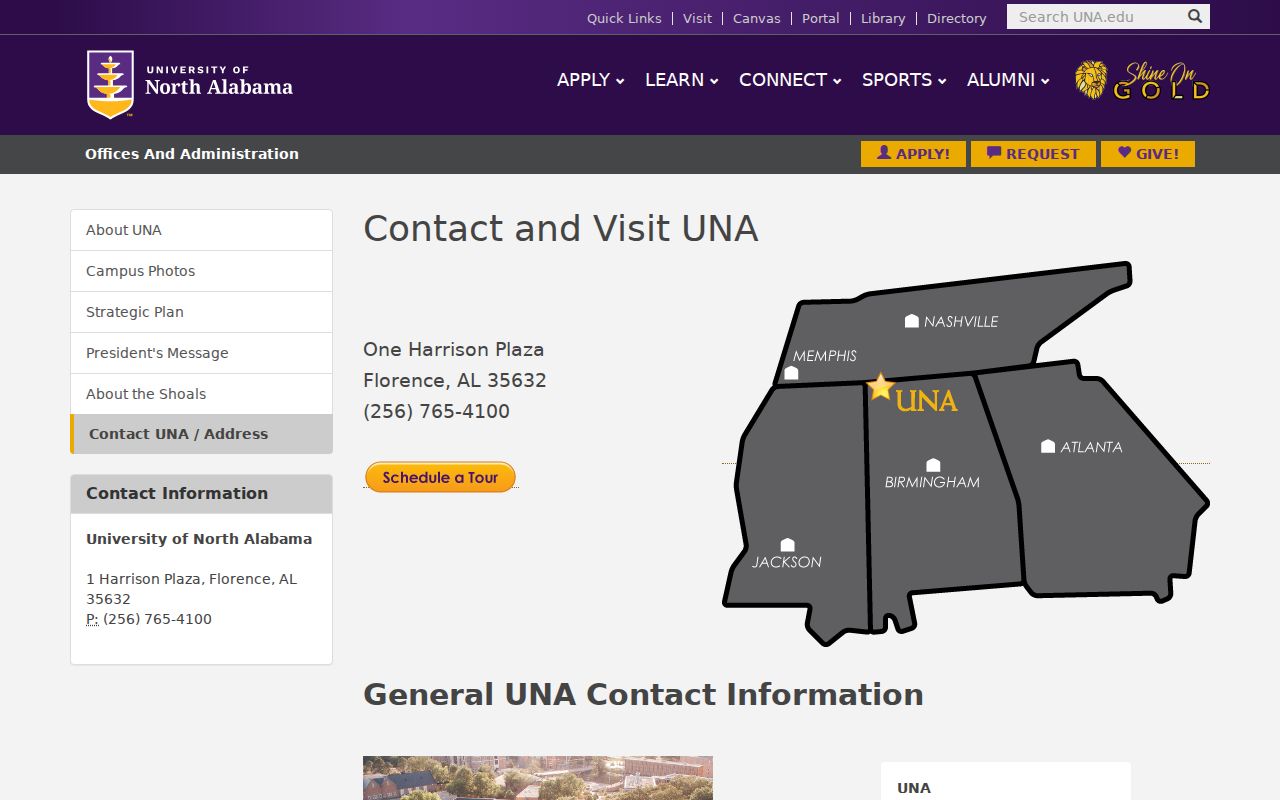 Florence ZIP code directory University of North Alabama address instructions